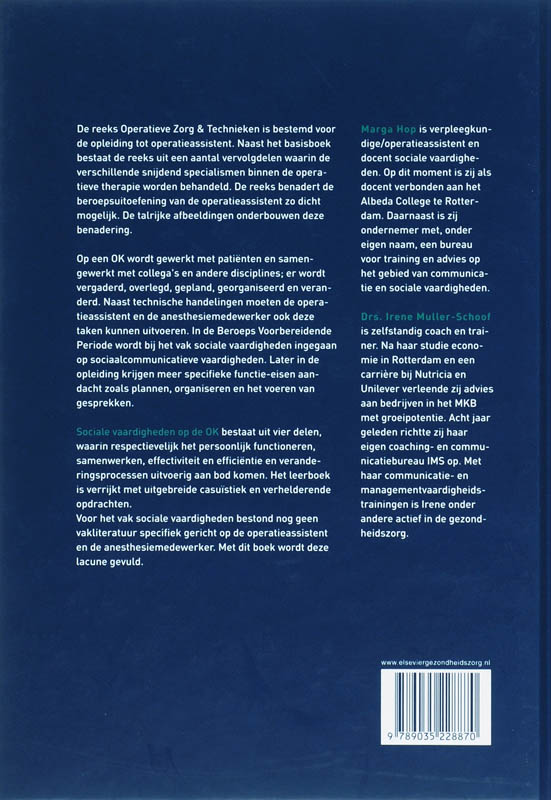 Sociale vaardigheden op de OK / Operatieve zorg en technieken achterkant