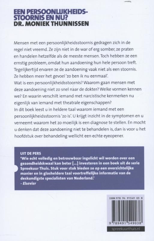 Een persoonlijkheidsstoornis en nu? / Spreekuur Thuis achterkant