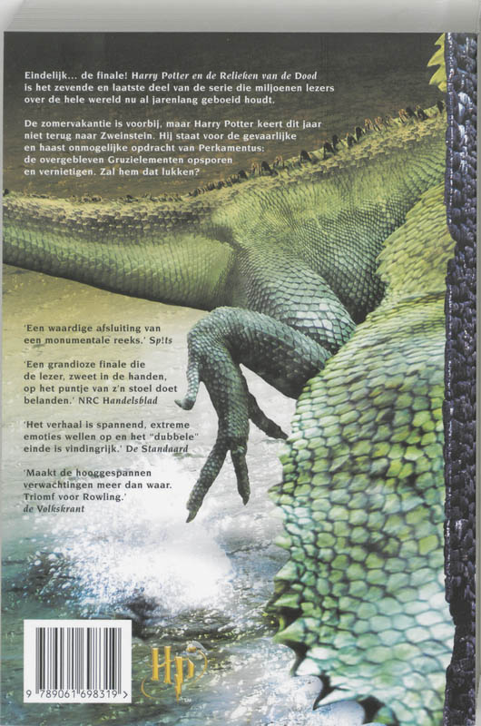 Harry Potter en de relieken van de dood / Harry Potter / 7 achterkant