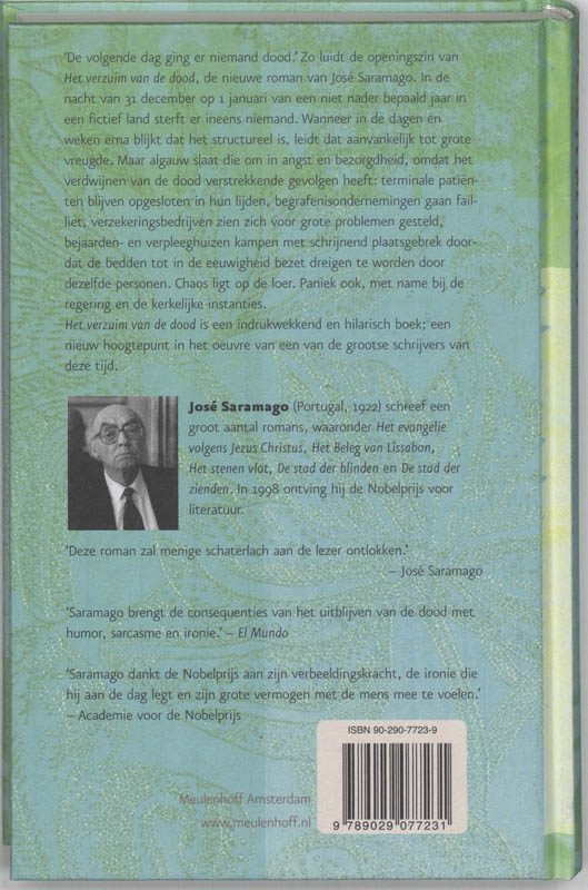 Het Verzuim Van De Dood achterkant