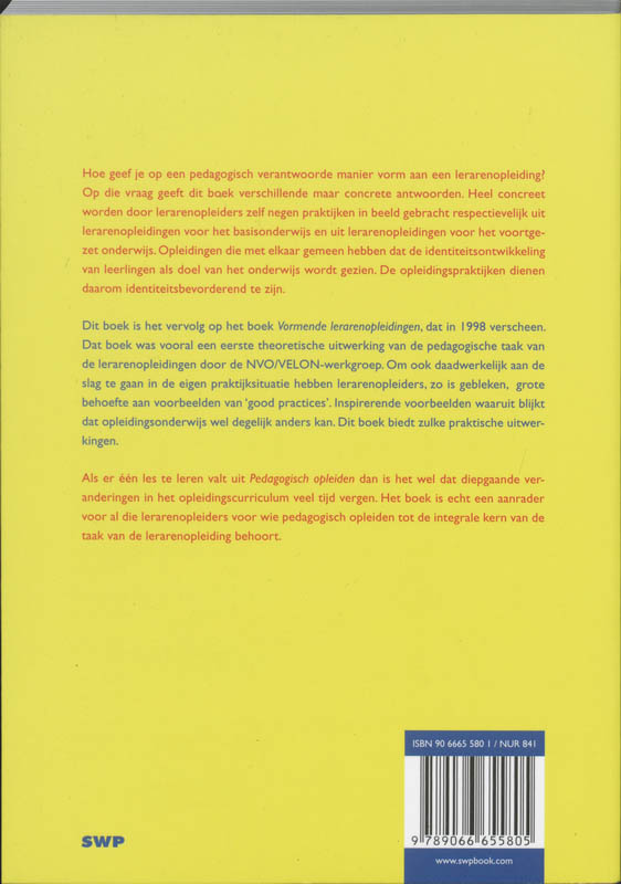 Pedagogisch Opleiden achterkant