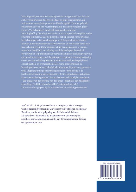 Boom fiscale studieboeken - Belastingen als moreel fenomeen achterkant