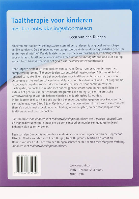 Taaltherapie voor kinderen met taalontwikkelingsstoornissen achterkant