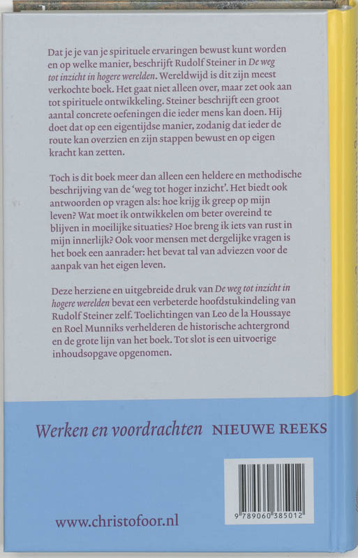 De weg tot inzicht in hogere werelden / Werken en voordrachten Kernpunten van de antroposofie/Innerlijke scholing achterkant