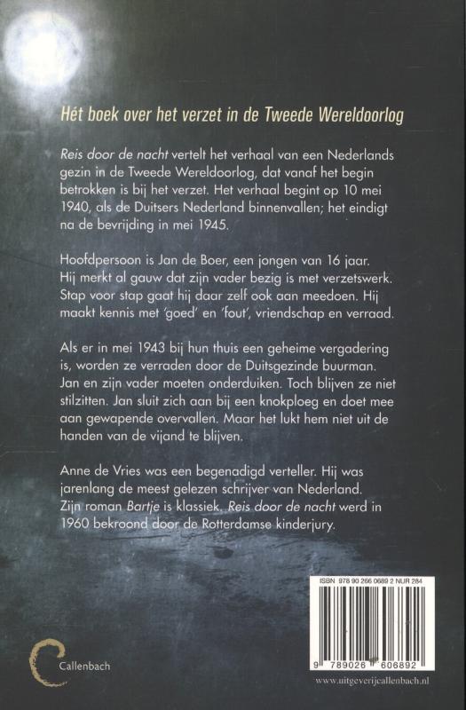 Reis door de nacht achterkant