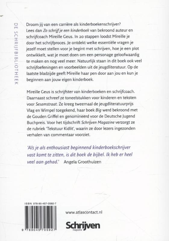 Zo schrijf je een kinderboek / De schrijfbibliotheek achterkant