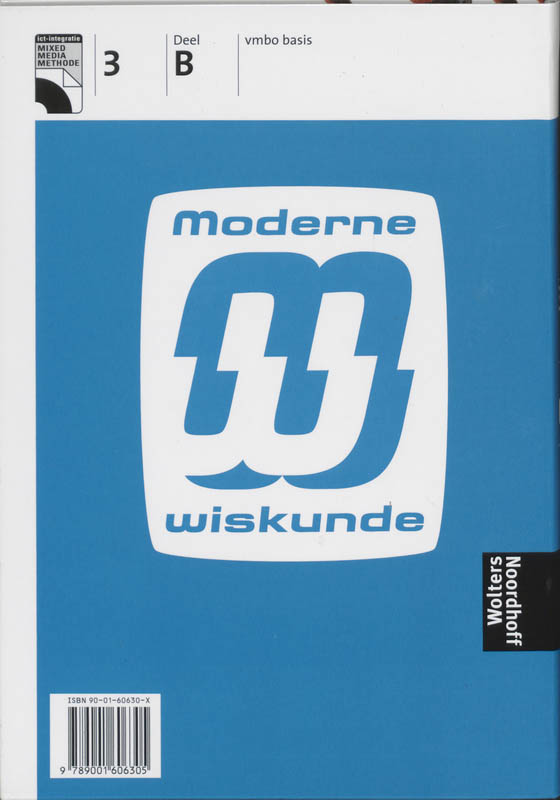 Leerboek 3b vmbo basis Moderne wiskunde achterkant