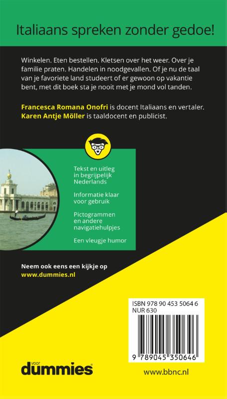 Italiaans voor dummies op reis / Voor Dummies achterkant