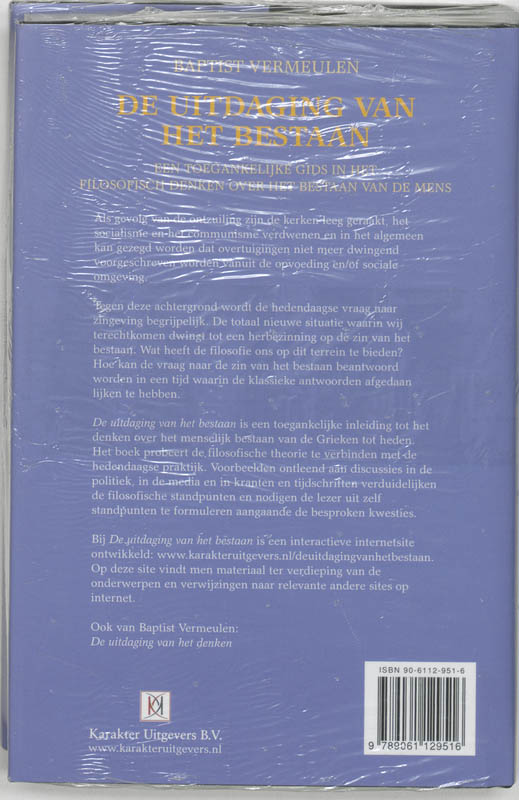 De uitdaging van het bestaan achterkant