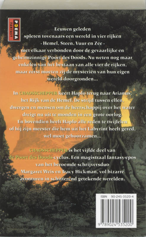 De Poort des Doods / 5 Chaosschepper / Poema sf/fantasy achterkant