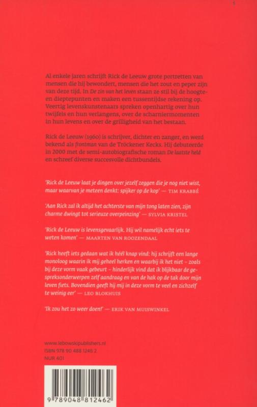 Zin: Het Bestaan Verlicht In 50 Boeiende Gesprekken achterkant