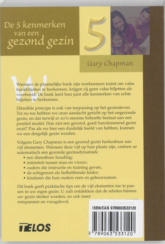 Vijf Kenmerken Van Een Gezond Gezin achterkant