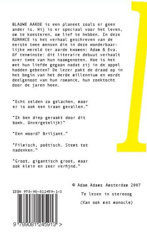 Blauwe Aarde achterkant