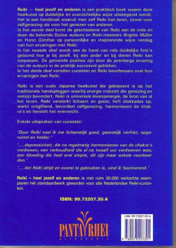 Reiki, heel jezelf en anderen achterkant