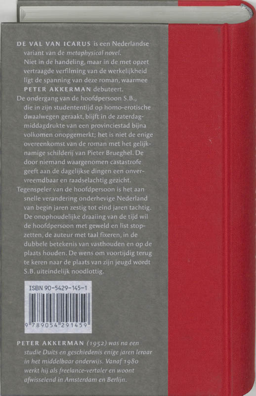 De val van Icarus achterkant