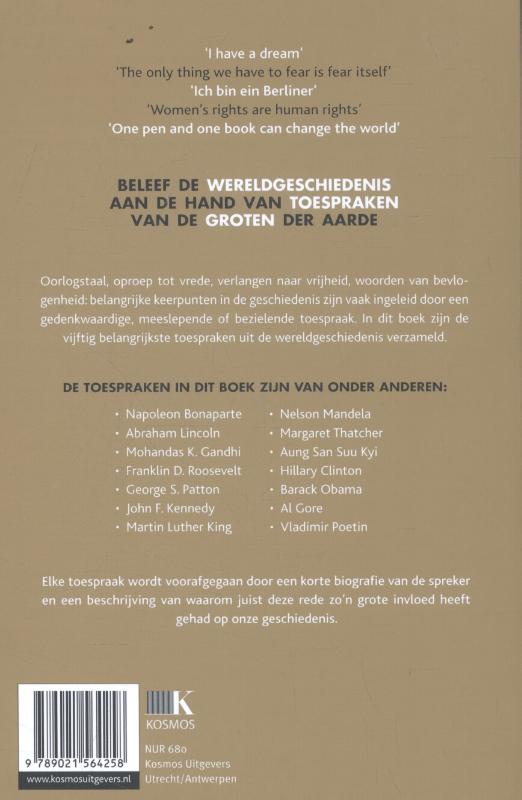 Toespraken die de wereld veranderden achterkant