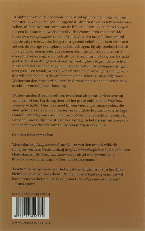 De veilingmeester achterkant