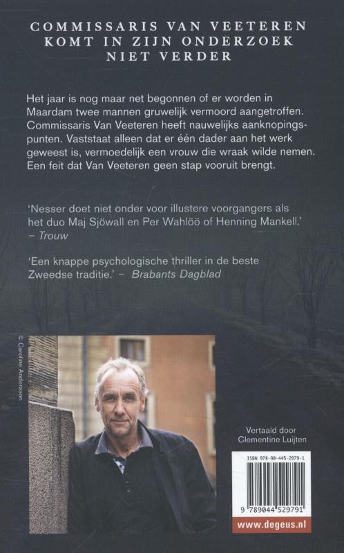 De vrouw met de moedervlek / Van Veeteren / 4 achterkant