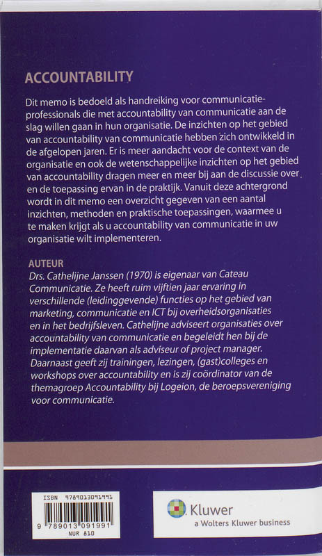 Communicatie memo's 053 - Accountability in communicatie achterkant