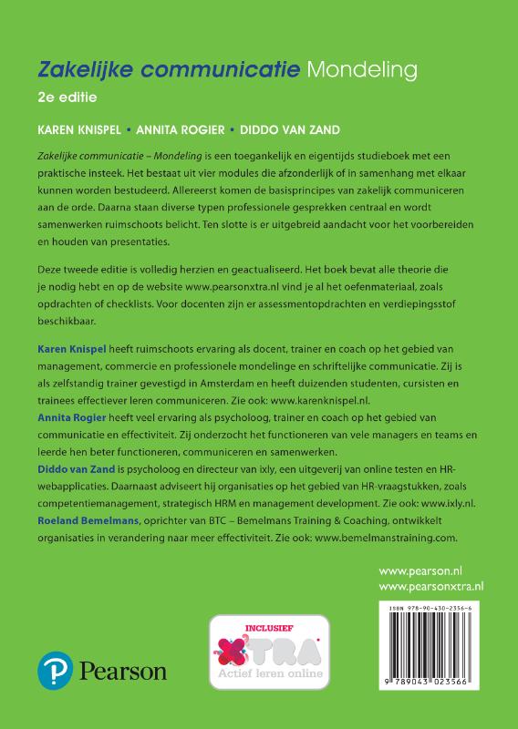 Zakelijke communicatie Mondeling achterkant