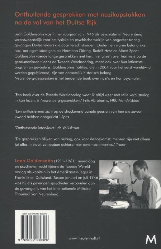 Neurenberg-gesprekken achterkant