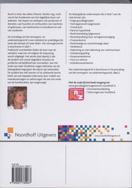 Grondslag vermogens- en ondernmeningrecht vermogensrechtt achterkant