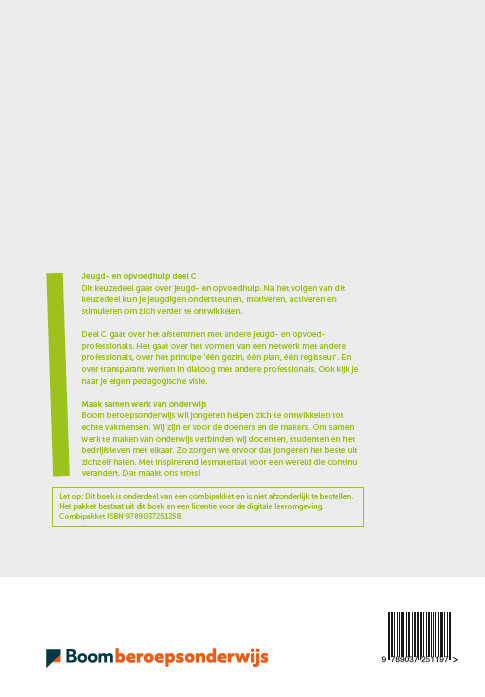 Keuzedeel  -  Jeugd- en opvoedhulp deel C folio 19/20 achterkant