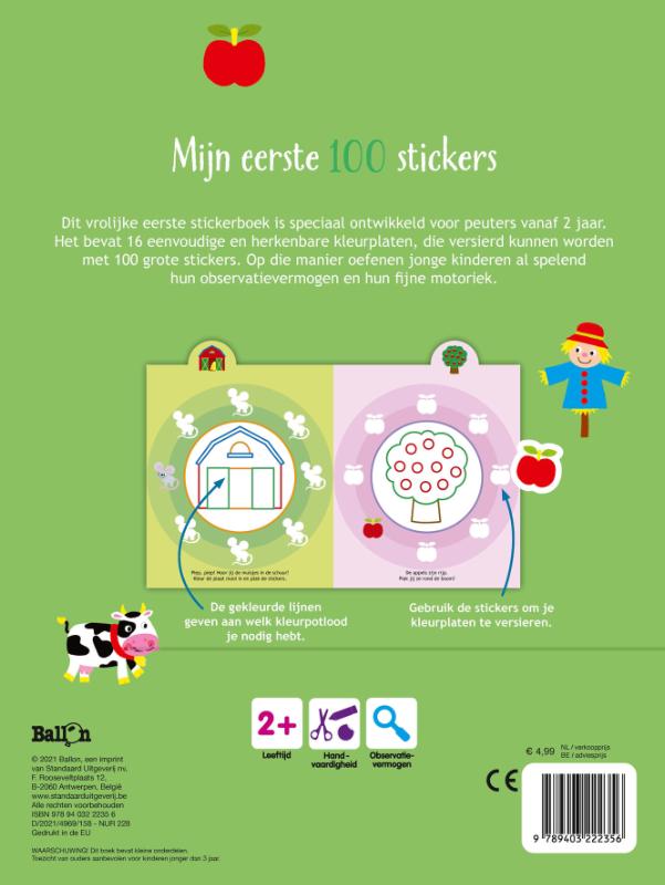 Mijn eerste 100 stickers 0 -   Boerderij achterkant