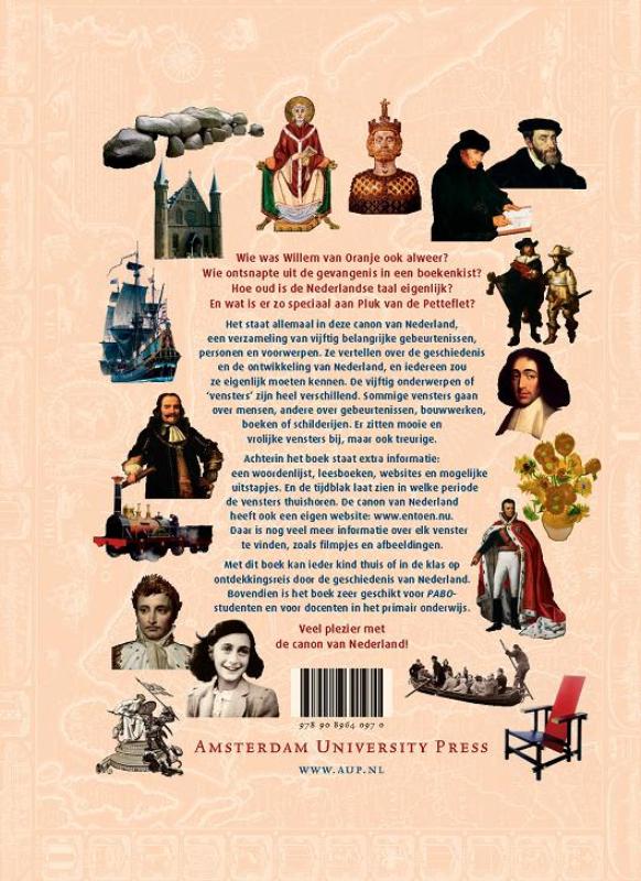 De canon van Nederland voor kinderen achterkant