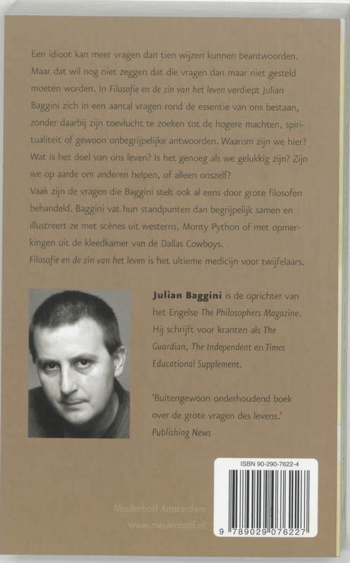 Filosofie En De Zin Van Het Leven achterkant