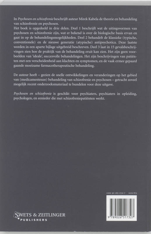 Psychosen En Schizofrenie achterkant