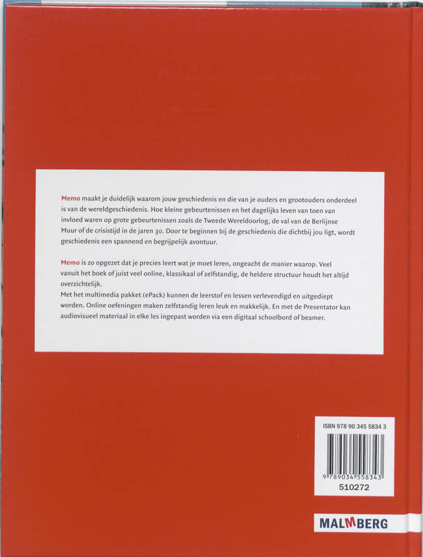 MeMo 4 vmbo kgt Handboek 4 achterkant