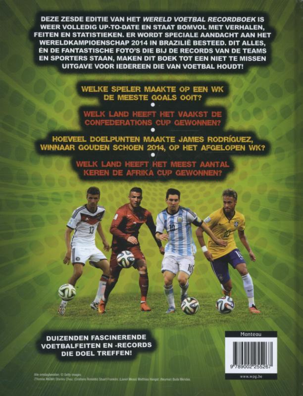 Wereld voetbal recordboek 2015 achterkant