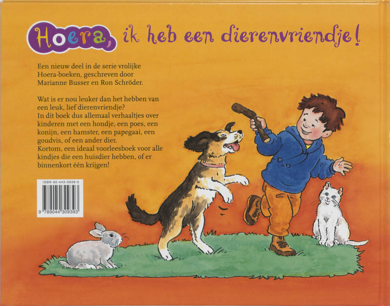 Hoera, ik heb een dierenvriendje! / Hoera achterkant