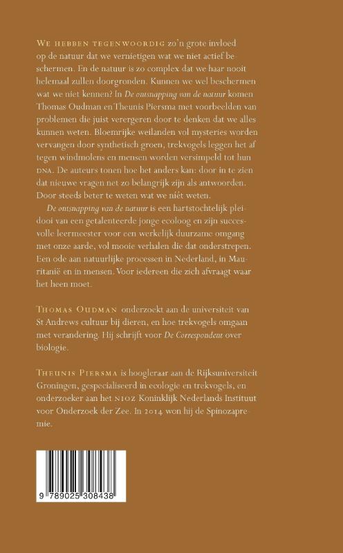 De ontsnapping van de natuur achterkant