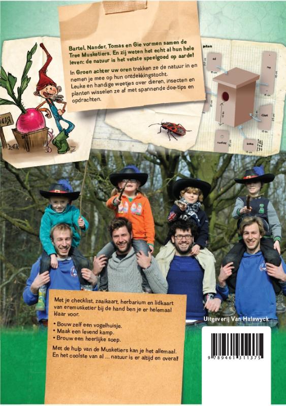 Groen achter uw oren achterkant