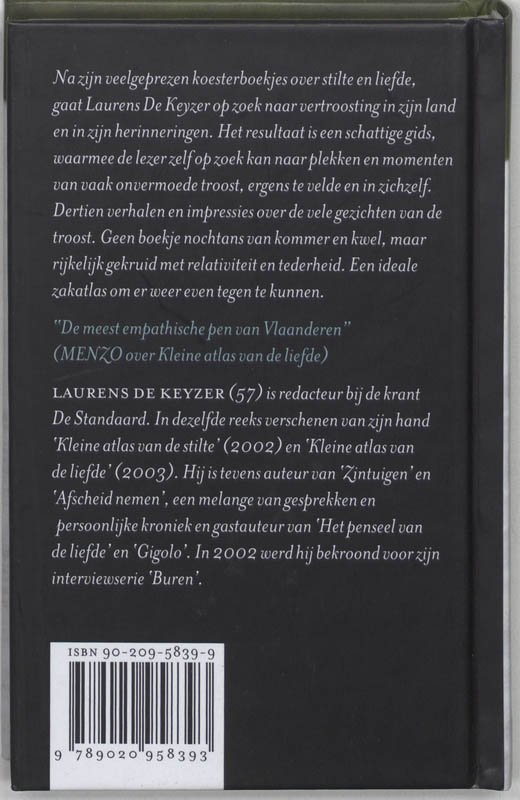 Kleine atlas van de troost achterkant