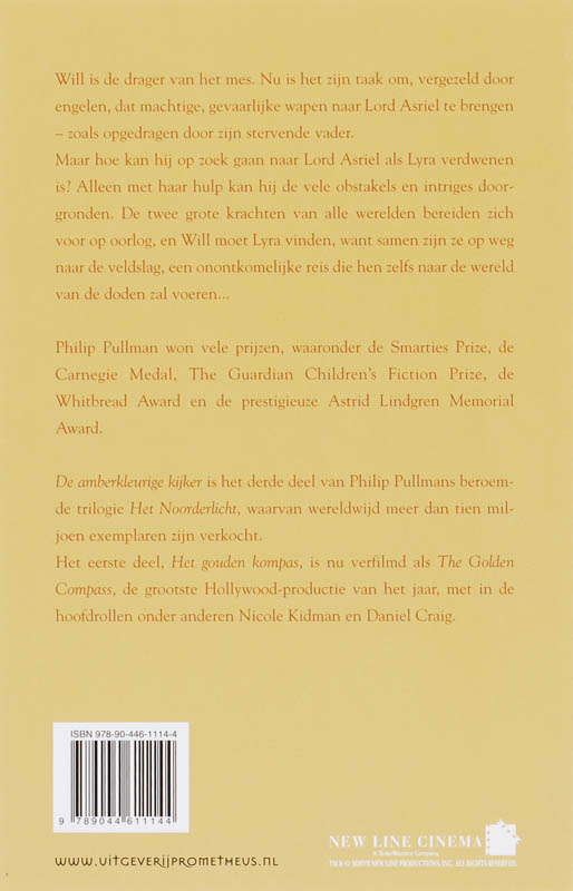 Het amberkleurige kijker achterkant