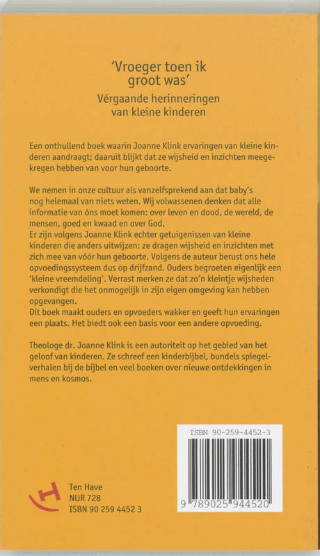 Vroeger toen ik groot was achterkant