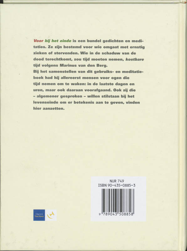 Voor bij het einde achterkant