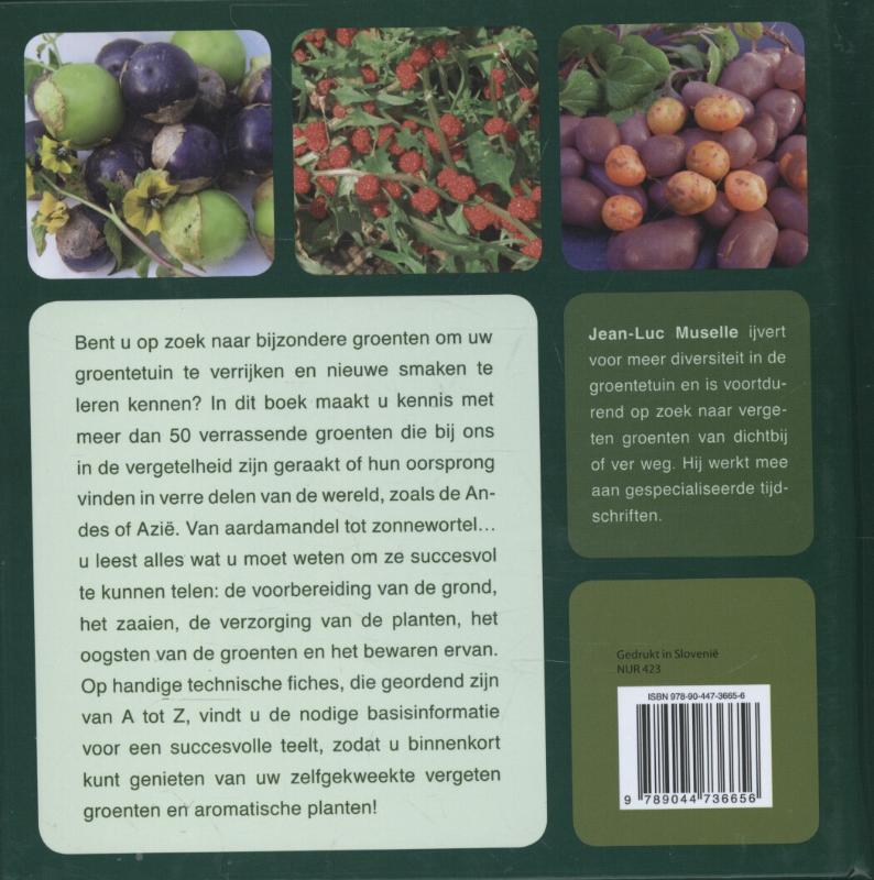 Vergeten groenten achterkant