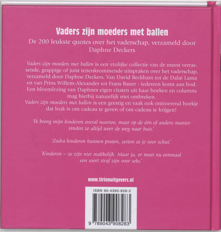 Vaders Zijn Moeders Met Ballen achterkant