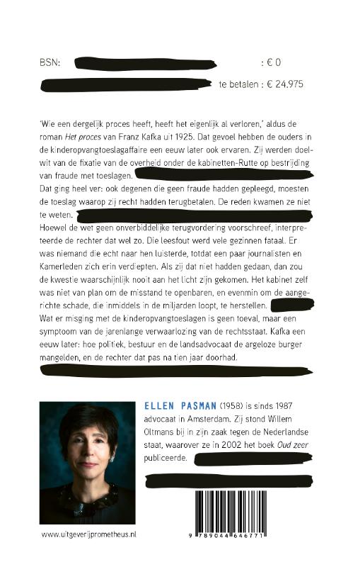 Kafka in de rechtsstaat achterkant