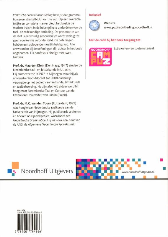 Praktische cursus zinsontleding achterkant