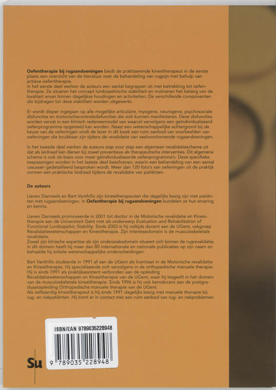 Oefentherapie bij rugaandoeningen achterkant