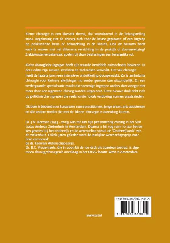 Kleine chirurgische ingrepen achterkant