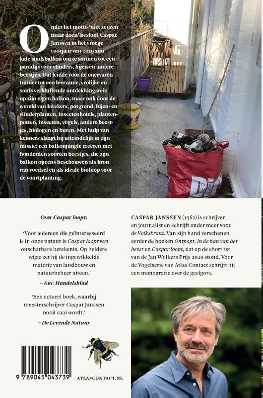 Het bijenbalkon achterkant