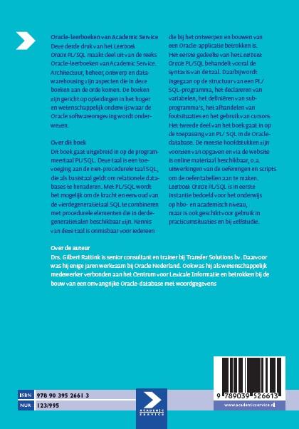 Leerboek Oracle PL/SQL achterkant