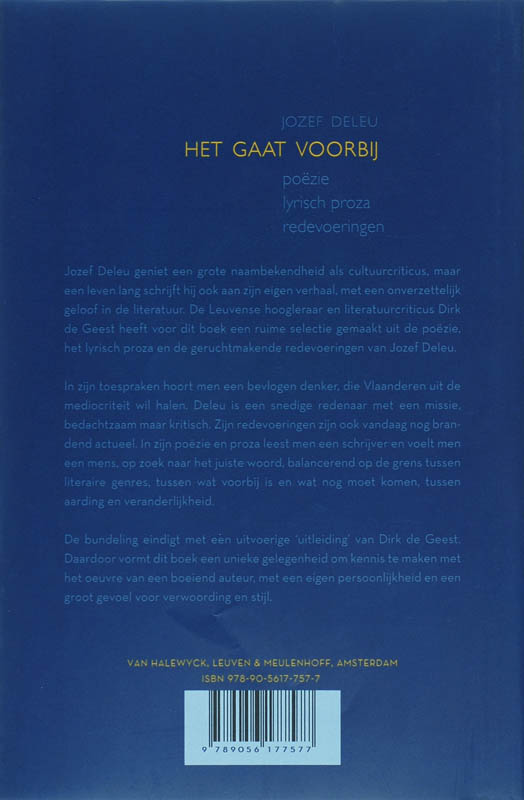 Het Gaat Voorbij achterkant