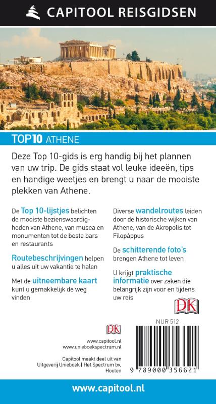 Athene / Capitool Reisgidsen Top 10 achterkant